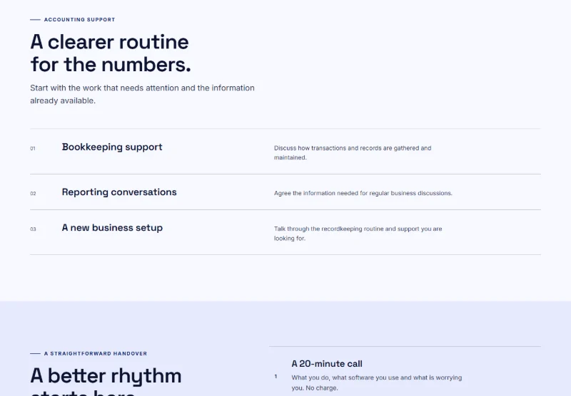 Open Ledger Accounting page detail