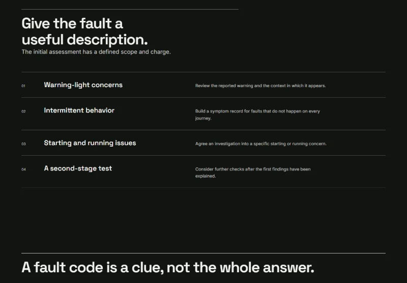Faultline Auto page detail