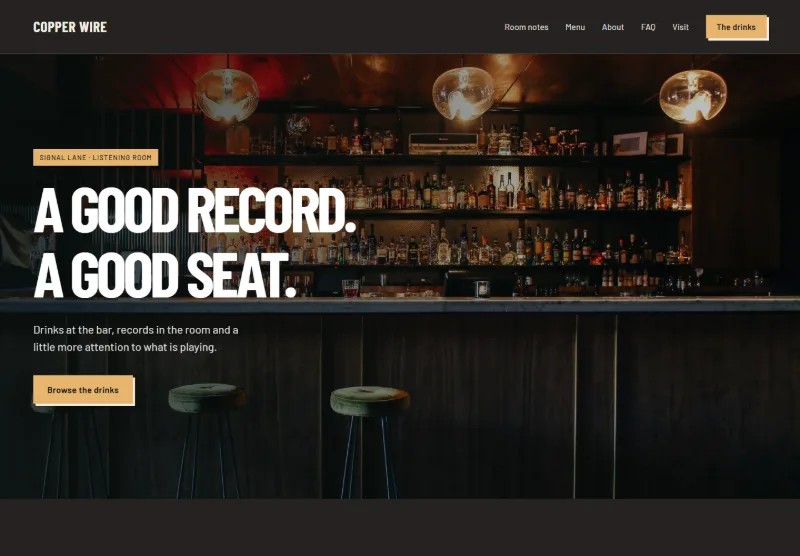 Copper Wire website concept