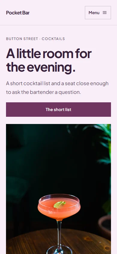 Pocket Bar phone layout