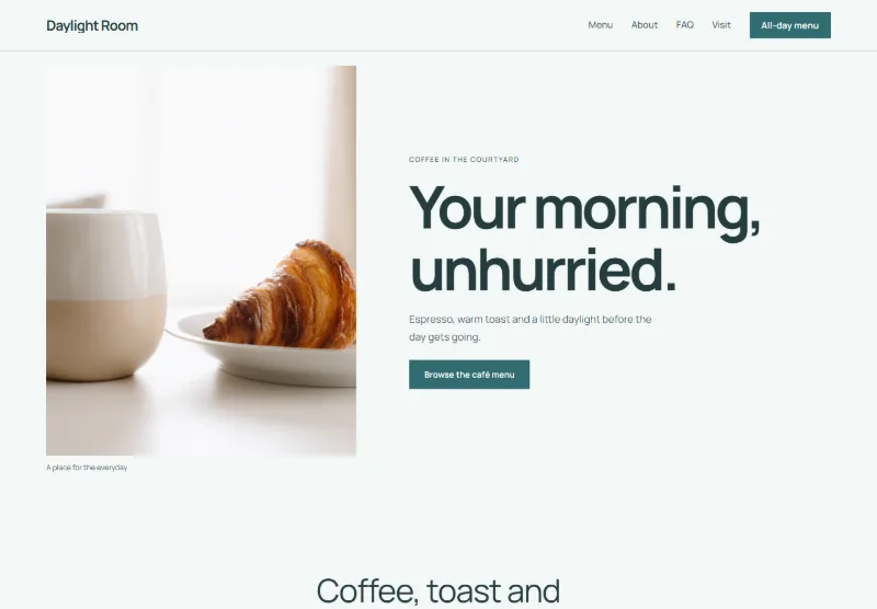 Daylight Room website concept