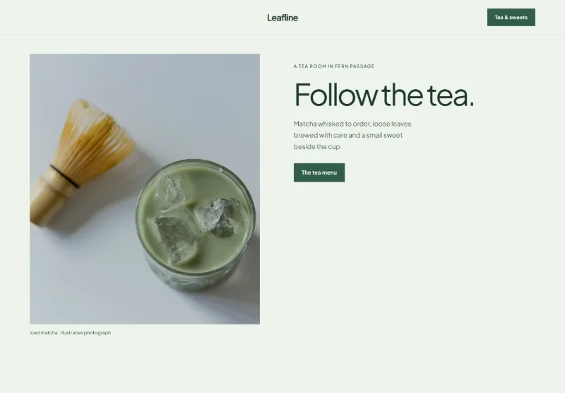 Leafline website concept