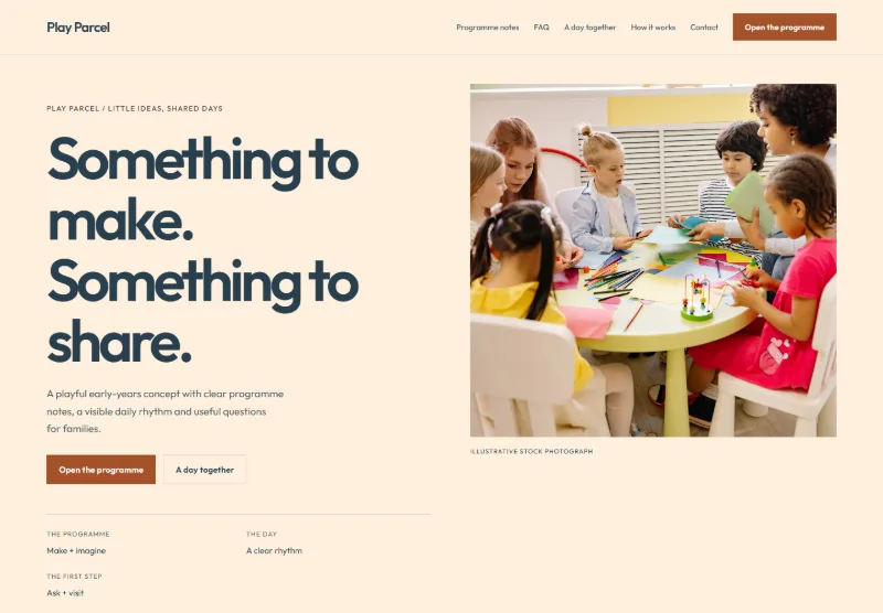 Play Parcel website concept