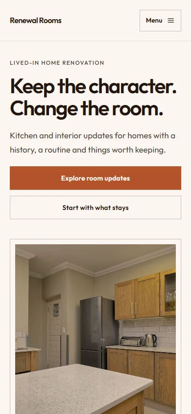 Renewal Rooms phone layout