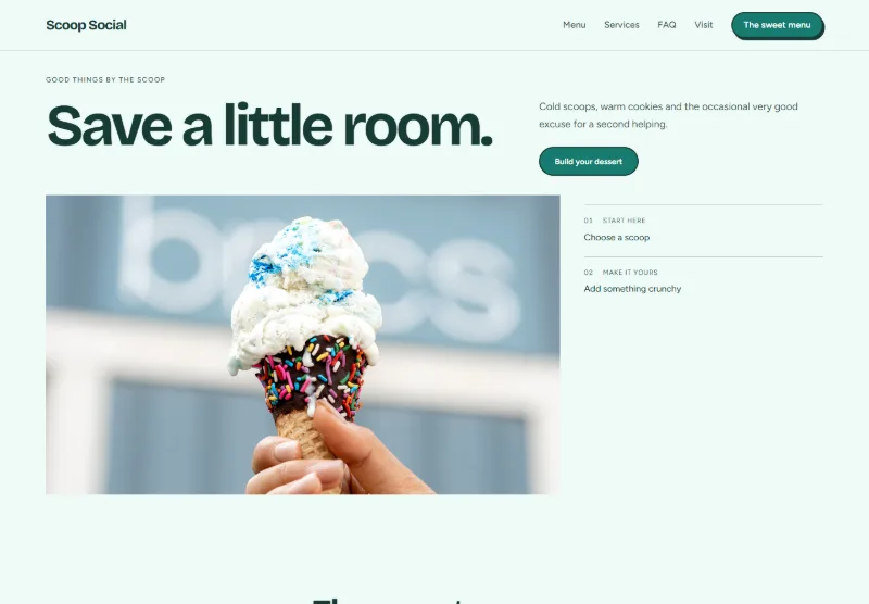 Scoop Social website concept