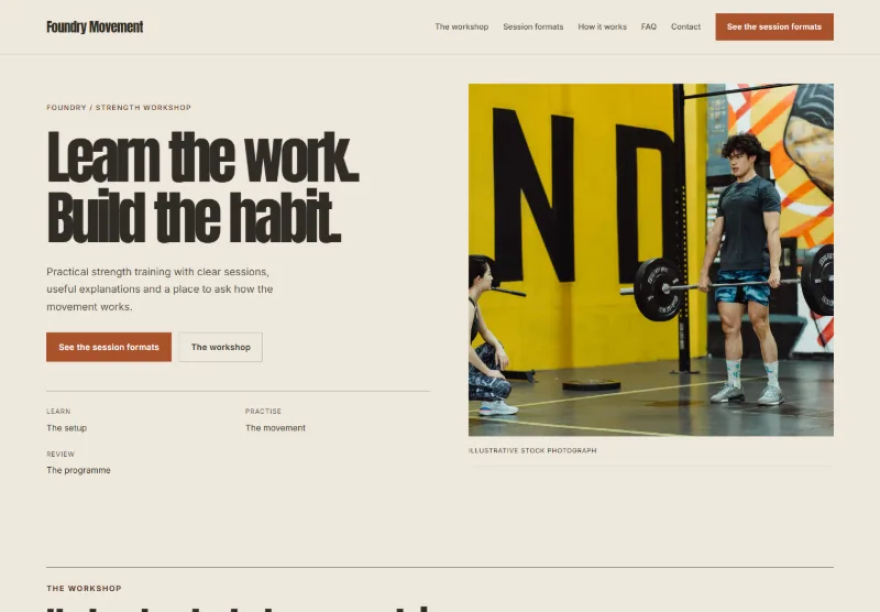 Foundry Movement website concept