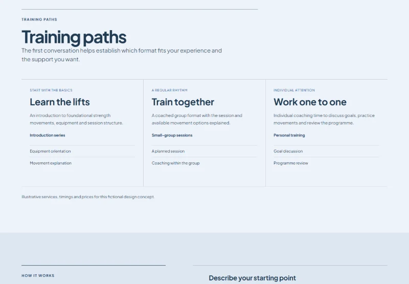 Tempo Training page detail