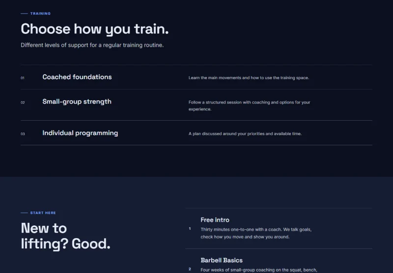 Form Works Training page detail