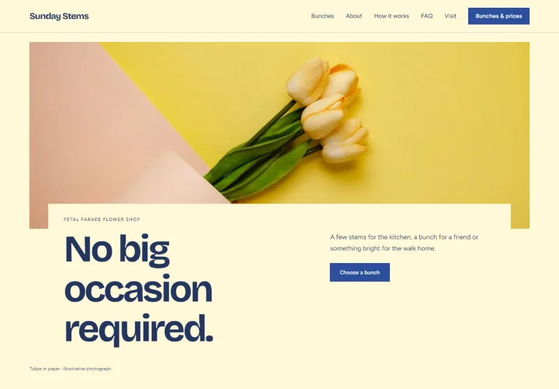 Sunday Stems website concept