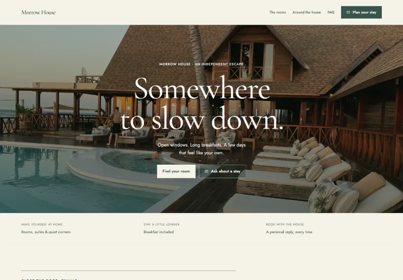 Morrow House website concept