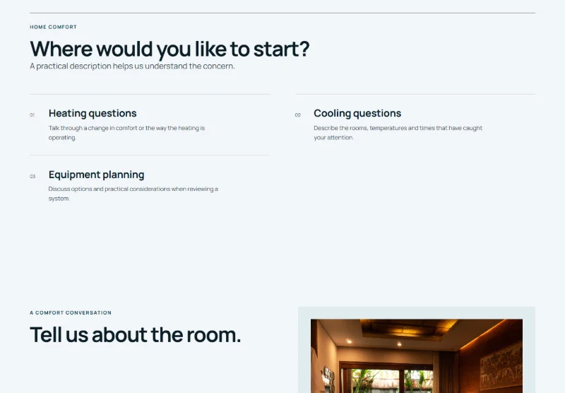 Comfort House Heating & Air page detail