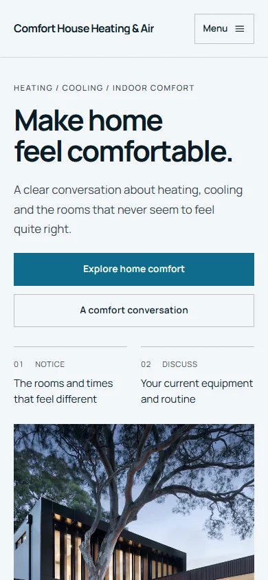 Comfort House Heating & Air phone layout