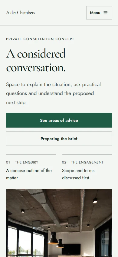 Alder Chambers phone layout