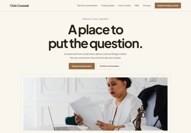Civic Counsel website concept