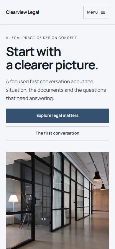 Clearview Legal phone layout