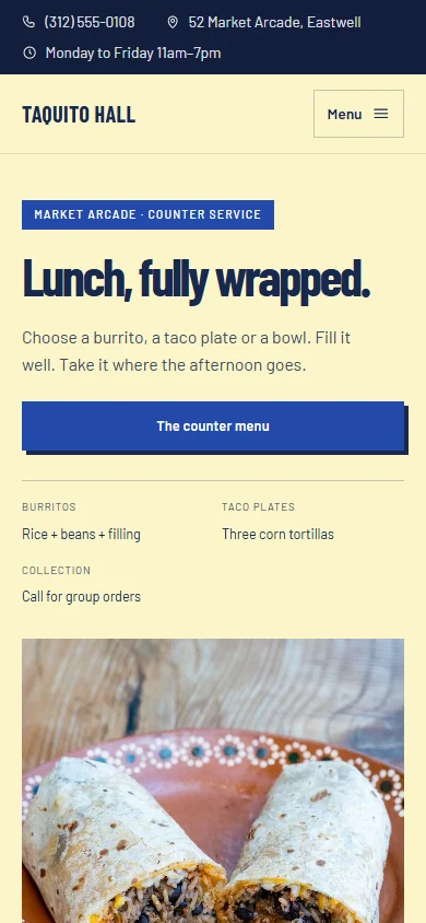 Taquito Hall phone layout