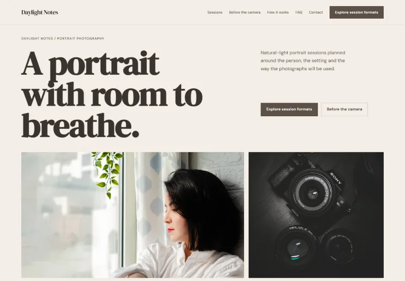 Daylight Notes website concept