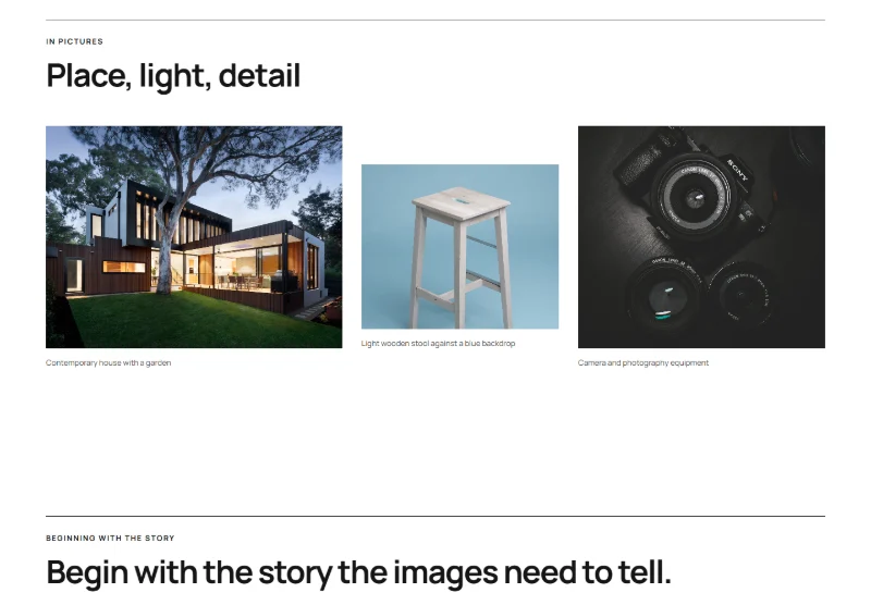 Fieldwork Photographic page detail