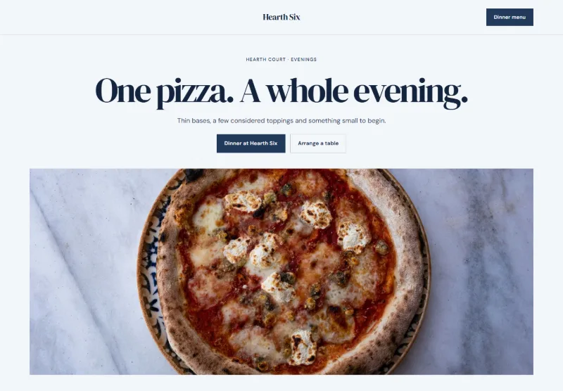Hearth Six website concept