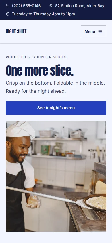 Night Shift phone layout