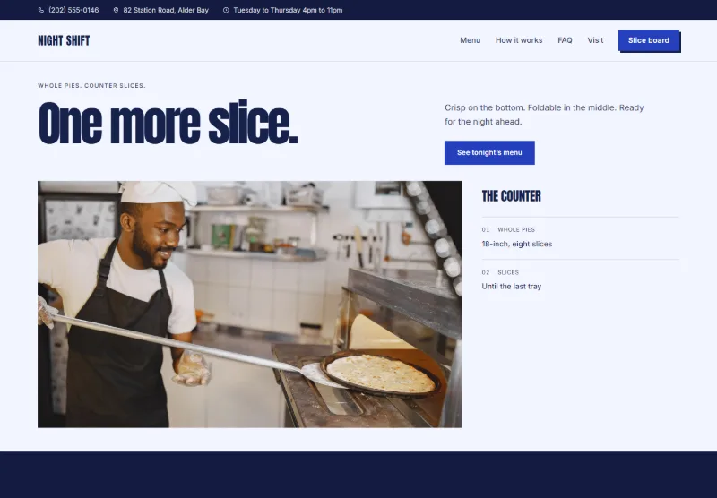 Night Shift website concept