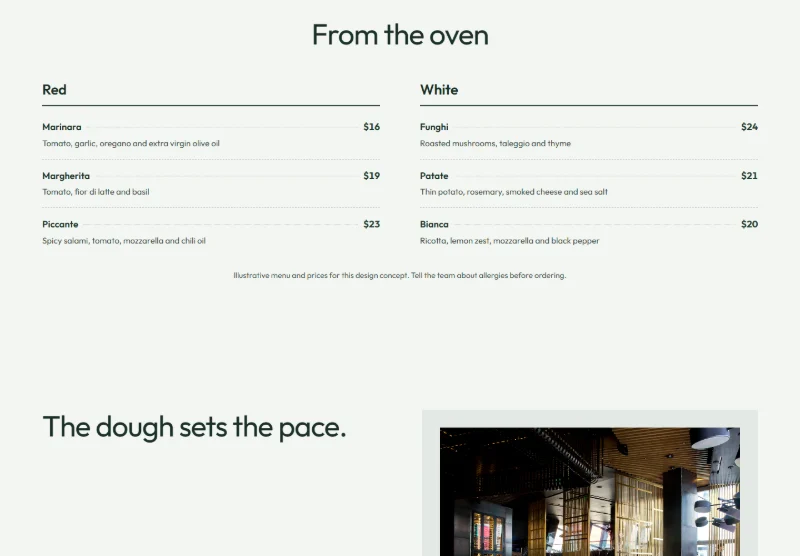 Studio Forno page detail