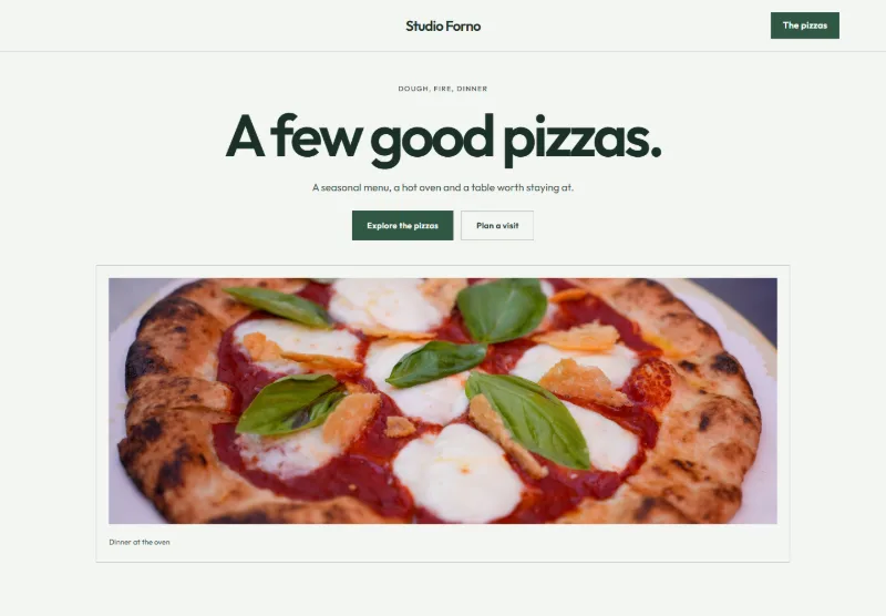 Studio Forno website concept