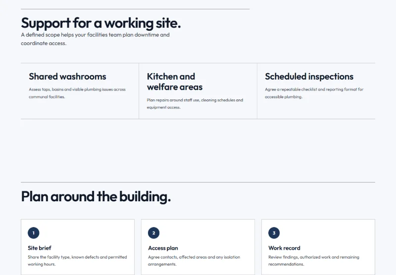 Waterline Commercial page detail