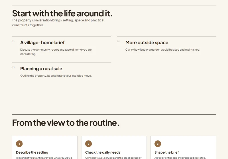 Hedgerow Homes page detail