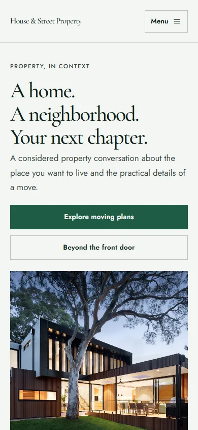 House & Street Property phone layout