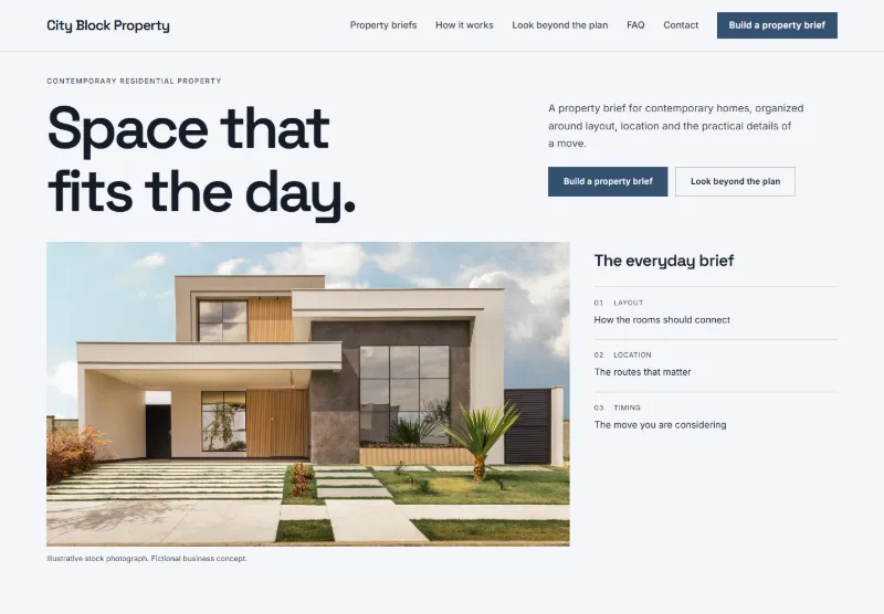 City Block Property website concept