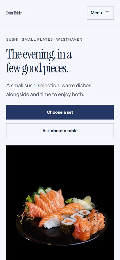 Sora Table phone layout