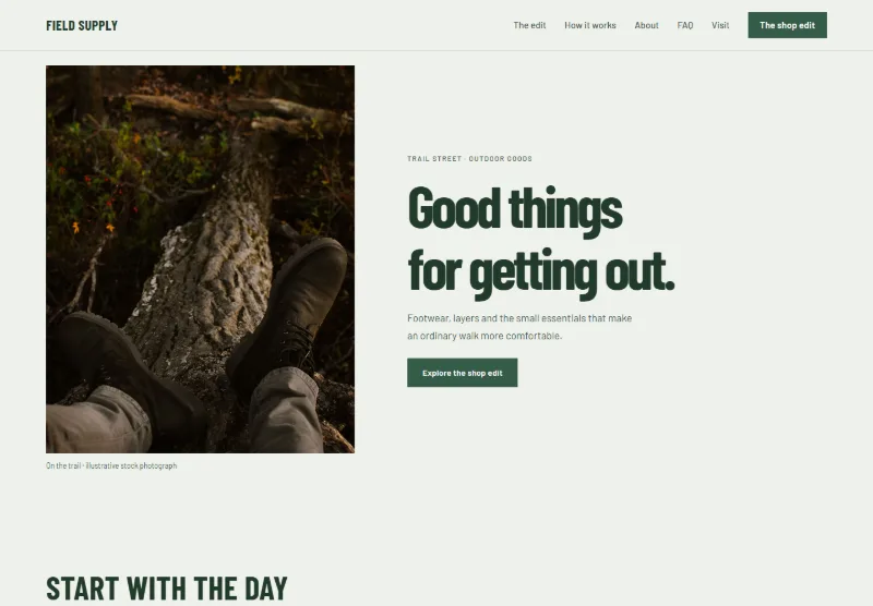 Field Supply website concept