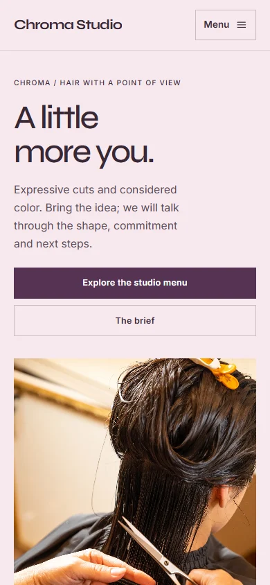 Chroma Studio phone layout