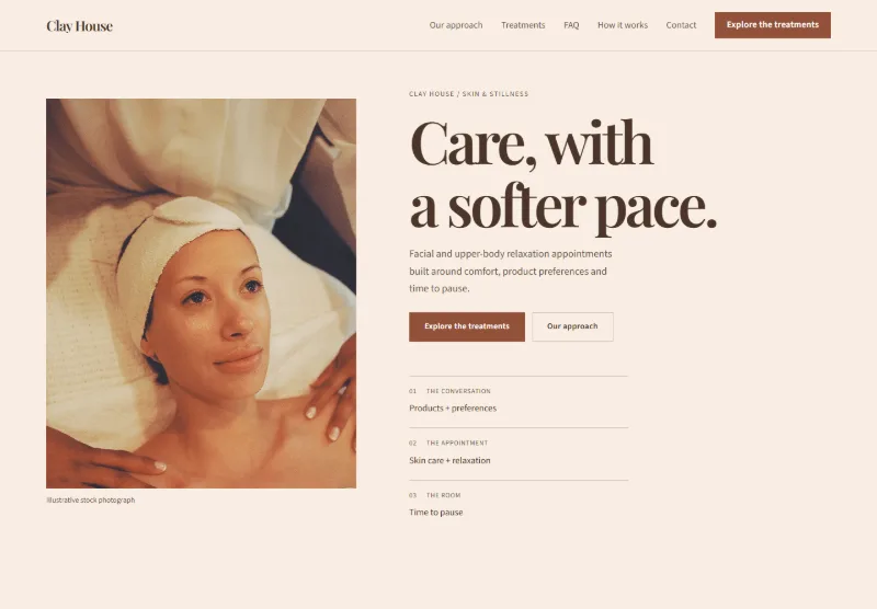 Clay House website concept