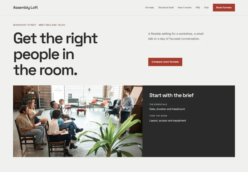 Assembly Loft website concept