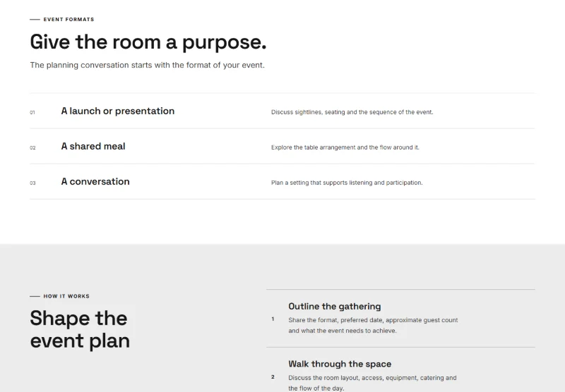 Room 12 Events page detail