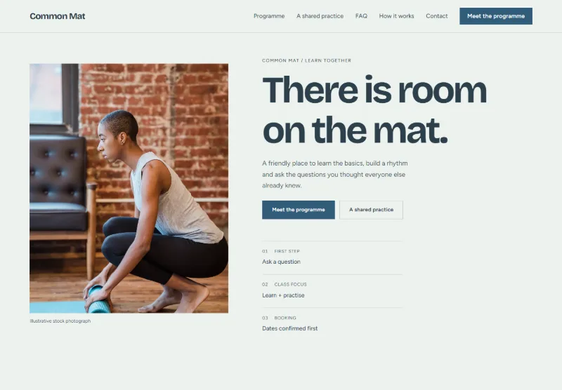 Common Mat website concept