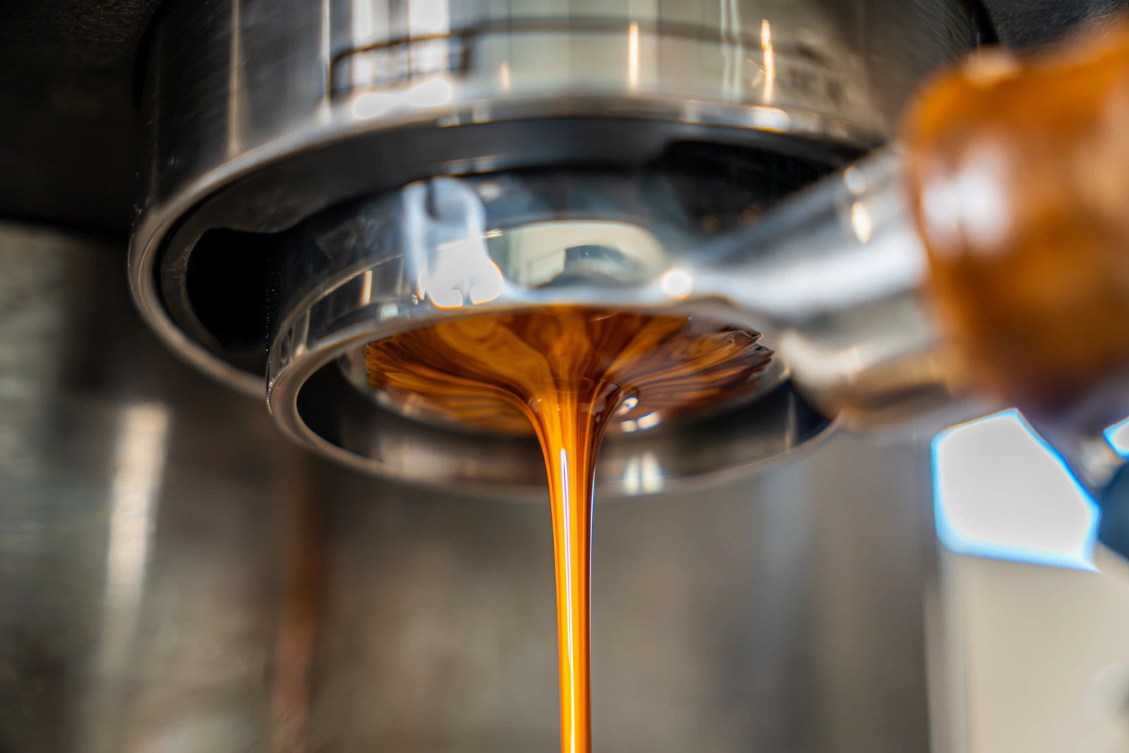 Espresso machine at the coffee counter